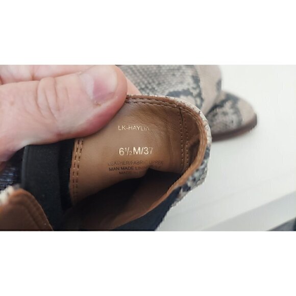 Lucky Brand Haylia Leather Snake Print Chelsea Boot/NWOB, Size 6.5M - Picture 9 of 9